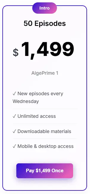 algeprime intro price